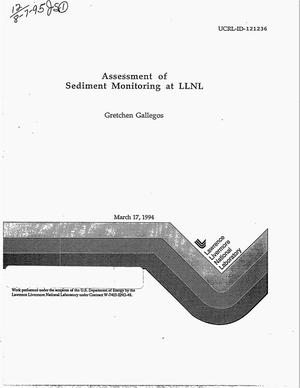 Assessment of sediment monitoring at LLNL