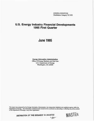 US energy industry financial developments, First quarter 1995