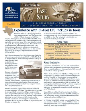 Experience with Bi-Fuel LPG Pickups in Texas