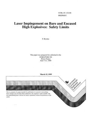 Laser impingement on bare and encased high explosives: safety limits