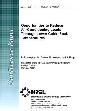 Opportunities to Reduce Air-Conditioning Loads Through Lower Cabin Soak Temperatures