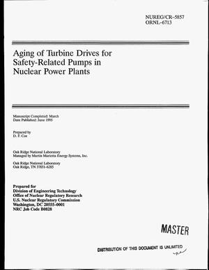 Aging of turbine drives for safety-related pumps in nuclear power plants