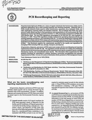 PCB recordkeeping and reporting