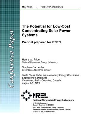 The Potential for Low-Cost Concentrating Solar Power Systems