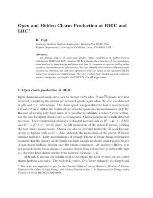 Open and hidden charm production at RHIC and LHC