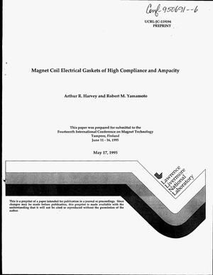 Magnet coil electrical gaskets of high compliance and ampacity
