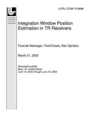 Integration Window Position Estimation in TR Receivers
