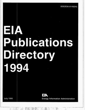 EIA publications directory 1994