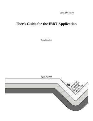 User's guide for the IEBT application