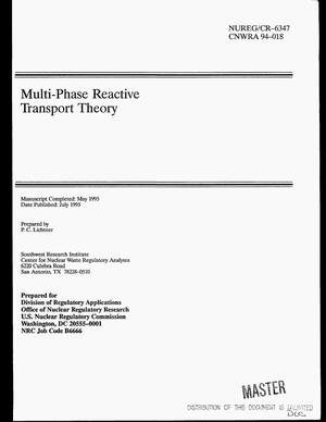 Multi-phase reactive transport theory