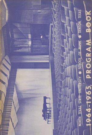 School of Music Program Book 1964-1965