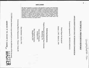 Appalachian Clean Coal Technology Consortium. Technical progress report, January 1, 1995--March 31, 1995
