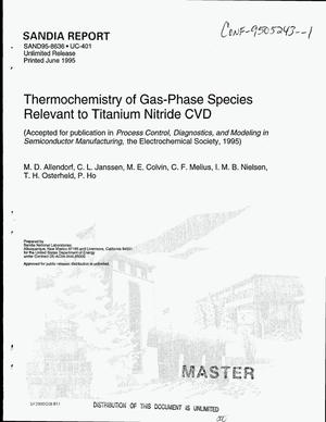 Thermochemistry of gas-phase species relevant to titanium nitride CVD