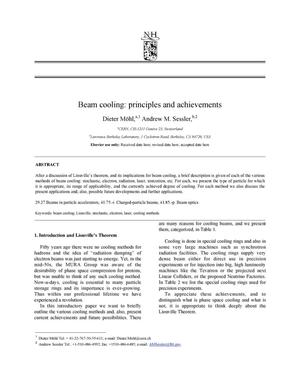 Beam cooling: Principles and achievements
