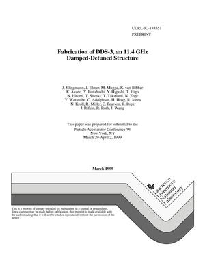Fabrication of DDS-3, an 11.4 GHz Damped-Detuned Structure