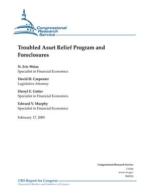 Troubled Asset Relief Program and Foreclosures