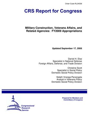 Primary view of object titled 'Military Construction, Veterans Affairs, and Related Agencies: FY2009 Appropriations'.