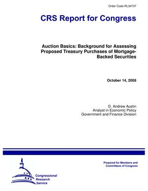 Auction Basics: Background for Assessing Proposed Treasury Purchases of Mortgage- Backed Securities