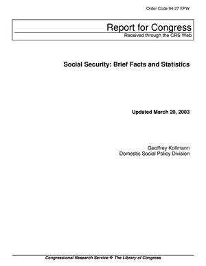 Social Security: Brief Facts and Statistics