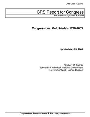 Congressional Gold Medals 1776-2003