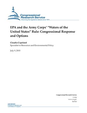 Primary view of object titled 'EPA and the Army Corps' "Waters of the United States" Rule: Congressional Response and Options'.