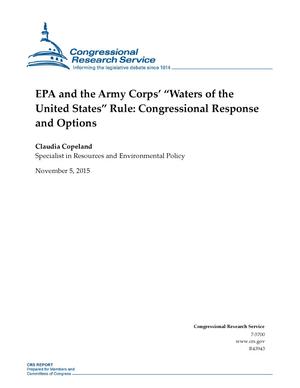 EPA and the Army Corps' "Waters of the United States" Rule: Congressional Response and Options
