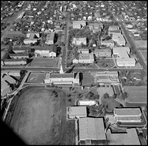 [Aerial of the north portion of NTSU campus]