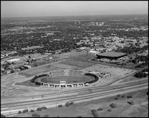 [Aerial of Fouts Field and Coliseum]