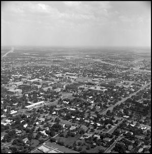Primary view of object titled '[Aerial of NTSU from northwest 3]'.