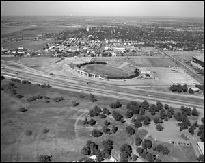 [Aerial of Fouts Field and I-35E]