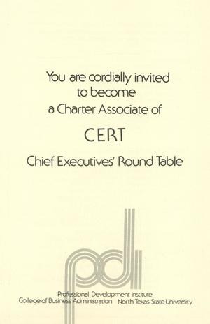 You are cordially invited to become a Charter Associate of CERT