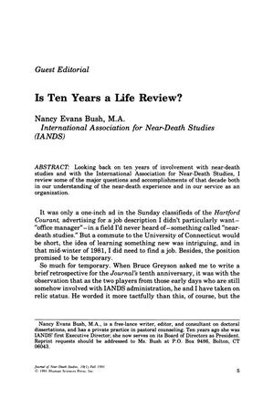 Guest Editorial: Is Ten Years a Life Review?