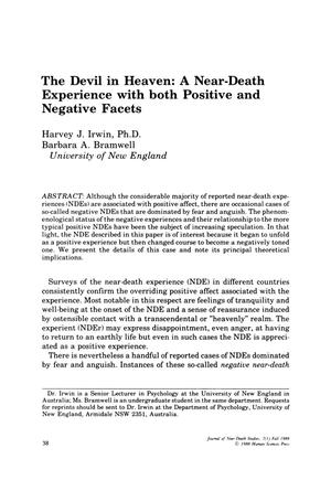 The Devil in Heaven: A Near-Death Experience with both Positive and Negative Facets