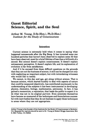 Primary view of object titled 'Guest Editorial: Science, Spirit, and the Soul'.
