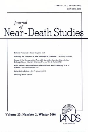 Primary view of object titled 'Journal of Near-Death Studies, Volume 23, Number 2, Winter 2004'.