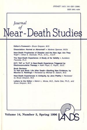 Primary view of object titled 'Journal of Near-Death Studies, Volume 14, Number 3, Spring 1996'.