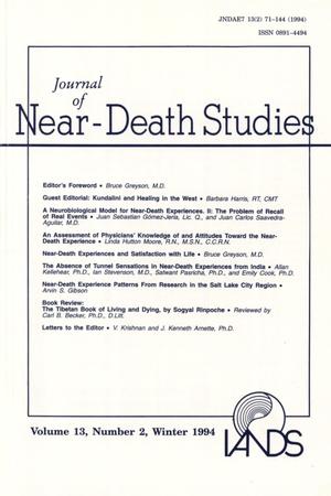 Primary view of object titled 'Journal of Near-Death Studies, Volume 13, Number 2, Winter 1994'.