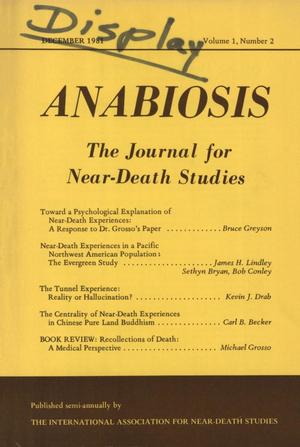 Anabiosis: The Journal for Near-Death Studies, Volume 1, Number 2, December 1981