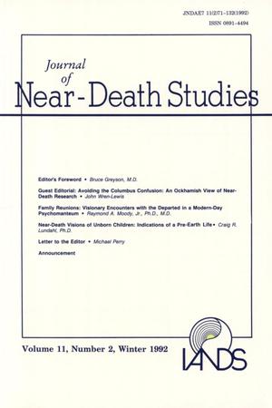 Journal of Near-Death Studies, Volume 11, Number 2, Winter 1992