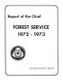 Primary view of Report of the Chief of the Forest Service: 1973