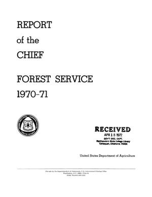 Primary view of object titled 'Report of the Chief of the Forest Service: 1971'.