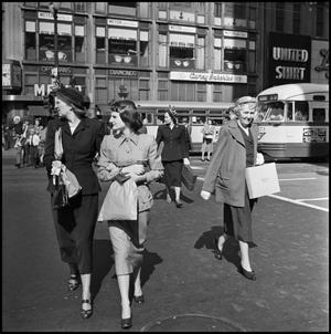 [Women crossing the street]