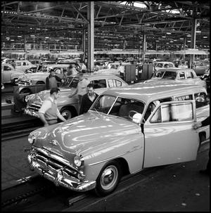 [Automobiles in a factory]