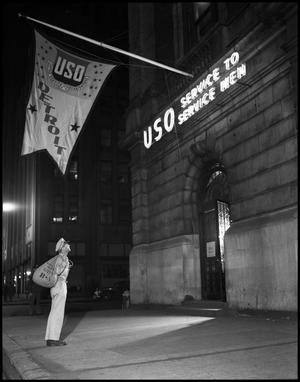 [Exterior to the Detroit United Service Organization building]
