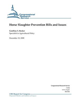 Horse Slaughter Prevention Bills and Issues