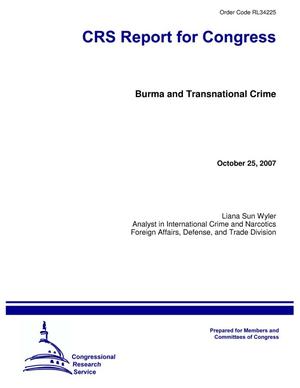 Primary view of object titled 'Burma and Transnational Crime'.
