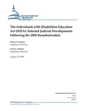 The Individuals with Disabilities Education Act (IDEA): Selected Judicial Developments Following the 2004 Reauthorization