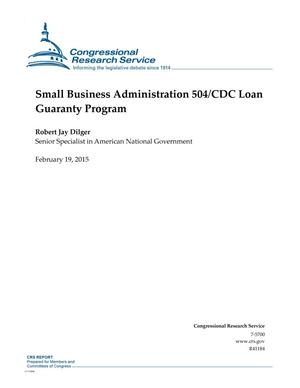 Small Business Administration 504/CDC Loan Guaranty Program