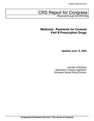 Medicare: Payments for Covered Part B Prescription Drugs