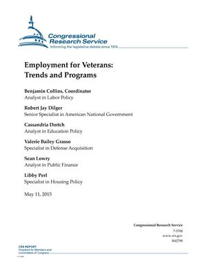 Employment for Veterans: Trends and Programs